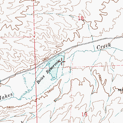 Topographic Map of Boies Reservoir, NV