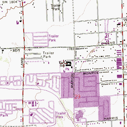 Topographic Map of Ira J Earl Elementary School, NV