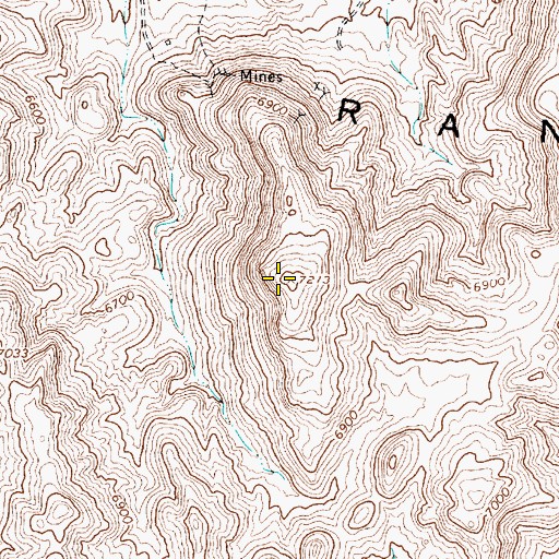 Topographic Map of Monte Cristo Range, NV