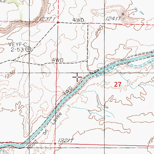 Topographic Map of V Line Canal, NV