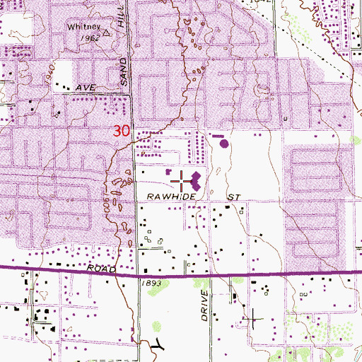 Topographic Map of Bill Y Tomiyasu Elementary School, NV