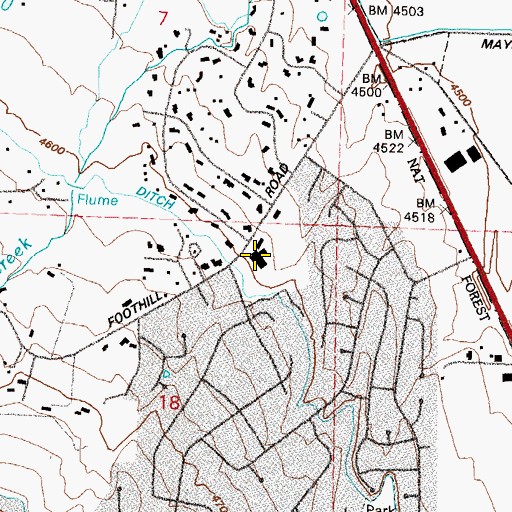 Topographic Map of Marvin Picollo Elementary School, NV