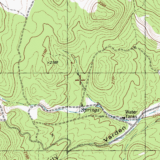 Topographic Map of Dolly Varden Mining District, NV