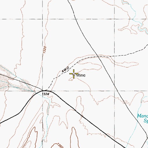 Topographic Map of Devils Corral, NV