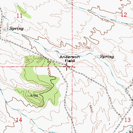 Topographic Map of Anderson Field, NV