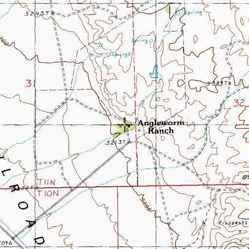 Topographic Map of Angleworm Ranch, NV