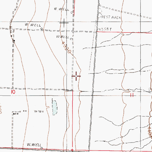 Topographic Map of Antelope Creek, NV