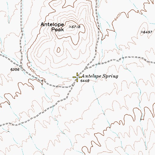 Topographic Map of Antelope Spring, NV