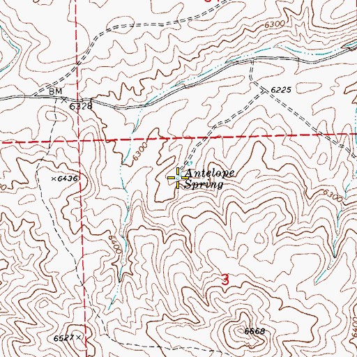 Topographic Map of Antelope Spring, NV