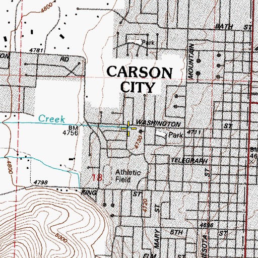 Topographic Map of Ash Canyon Creek, NV