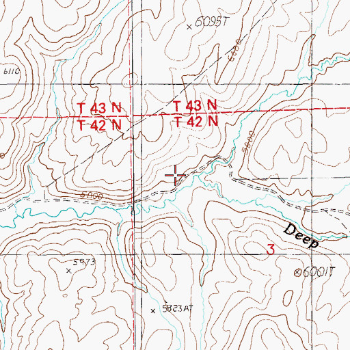Topographic Map of Sheep Creek, NV
