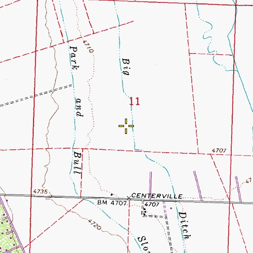 Topographic Map of Big Ditch, NV