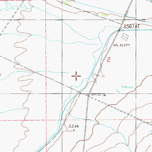 Topographic Map of Bull Run Canyon, NV
