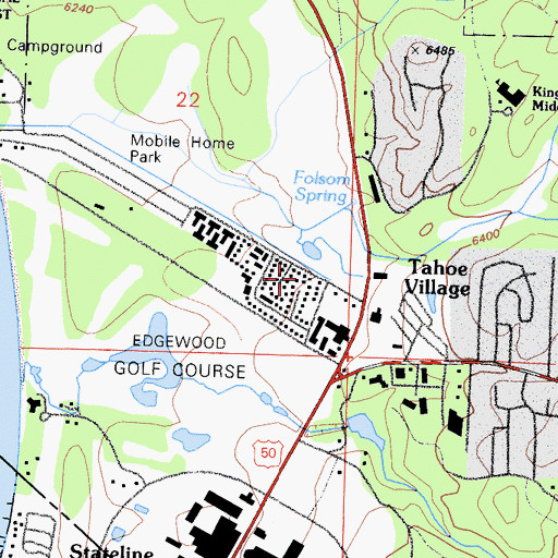 Topographic Map of Burke Creek, NV