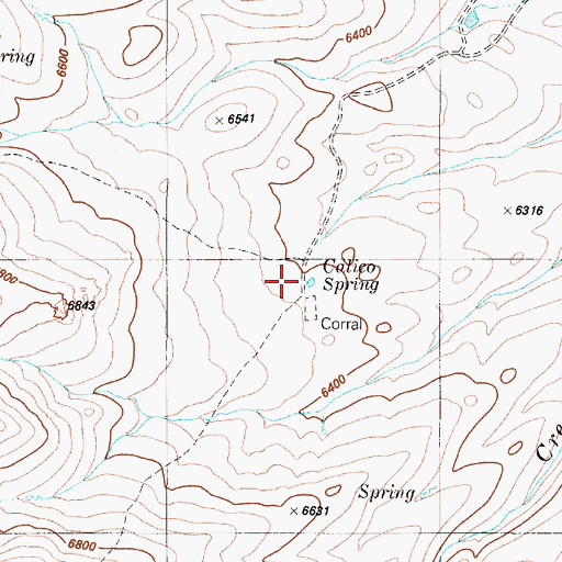 Topographic Map of Calico Spring, NV