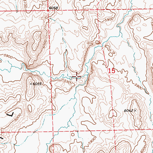 Topographic Map of Camp Creek, NV