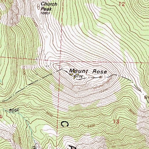 Topographic Map of Carson Range, NV