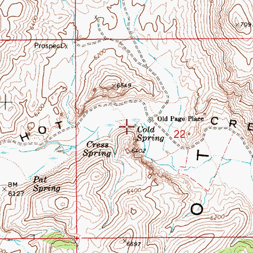 Topographic Map of Cold Spring, NV