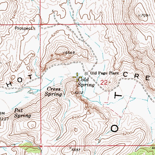Topographic Map of Cold Spring, NV