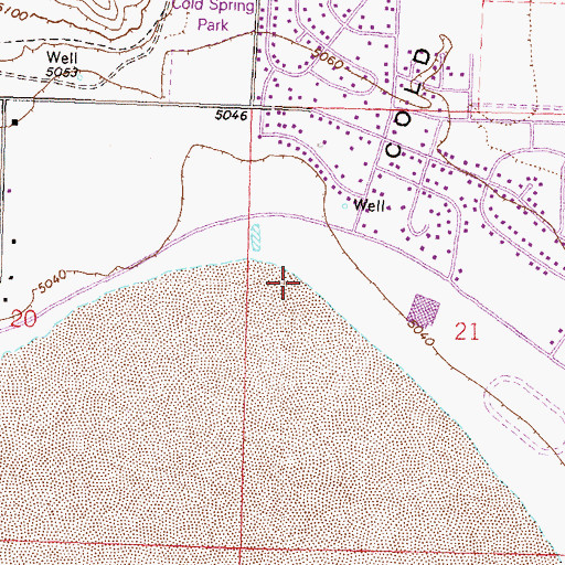Topographic Map of Cold Spring Valley, NV