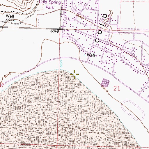 Topographic Map of Cold Spring Valley, NV