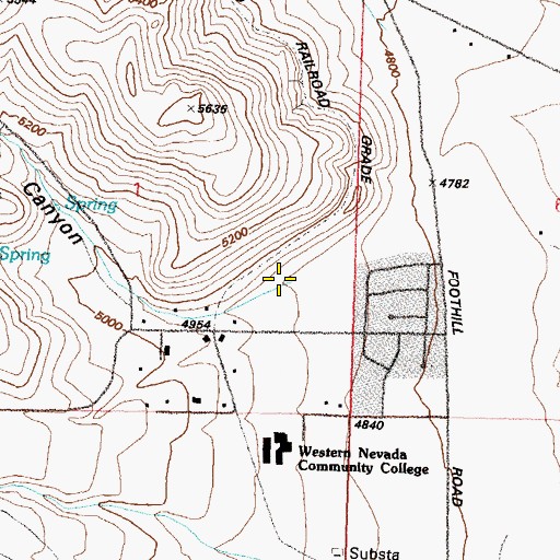 Topographic Map of Combs Canyon, NV