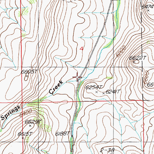 Topographic Map of Corral Springs Creek, NV
