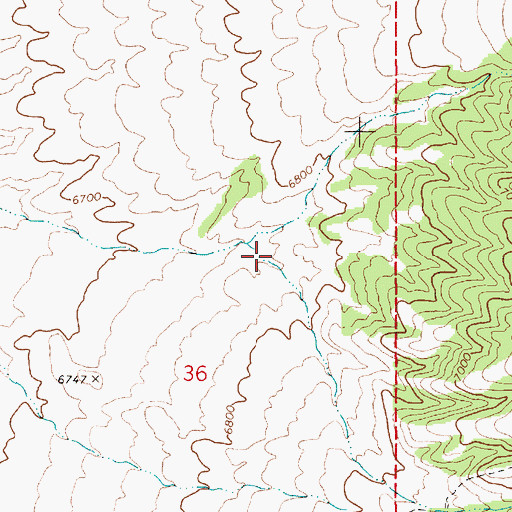 Topographic Map of Cottonwood Canyon, NV