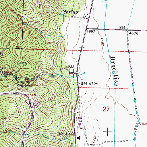 Topographic Map of Daggett Creek, NV