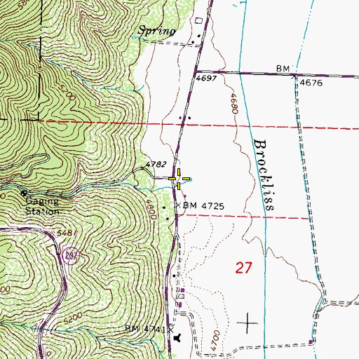 Topographic Map of Daggett Creek, NV