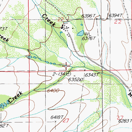 Topographic Map of Dell Creek, NV