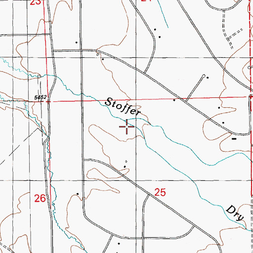 Topographic Map of Dry Creek, NV
