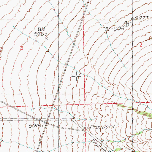 Topographic Map of Dry Gulch, NV