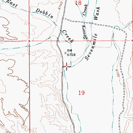 Topographic Map of East Dobbin Creek, NV