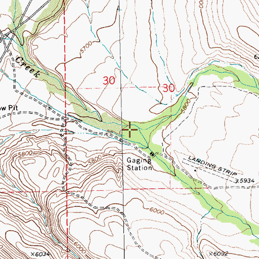 Topographic Map of East Fork Boulder Creek, NV
