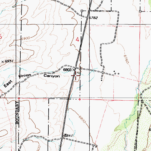 Topographic Map of East Union Canyon, NV