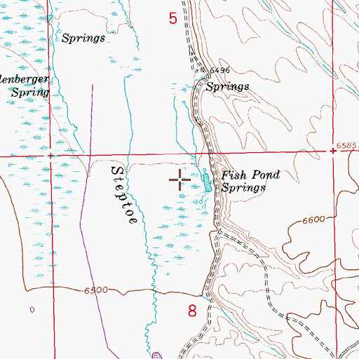 Topographic Map of Fish Pond Springs, NV