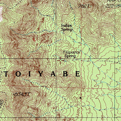Topographic Map of Fitzpatrick Spring, NV
