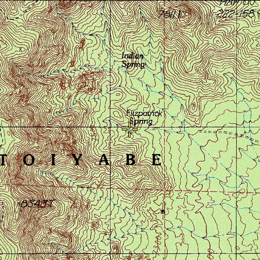 Topographic Map of Fitzpatrick Spring, NV