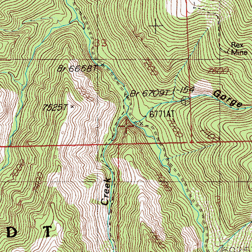 Topographic Map of Gorge Gulch, NV