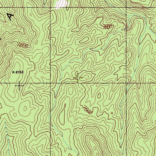 Topographic Map of Grant Range, NV