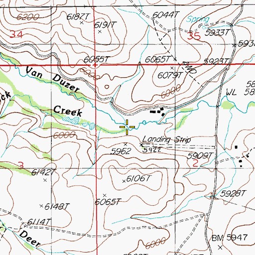 Topographic Map of Haystack Creek, NV