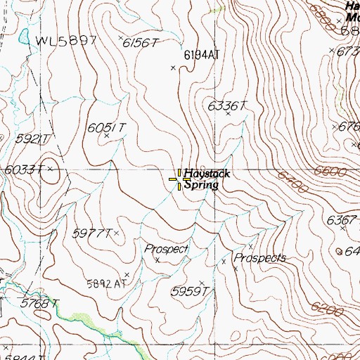 Topographic Map of Haystack Spring, NV