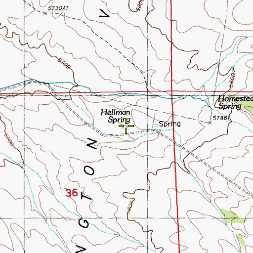 Topographic Map of Hellman Spring, NV