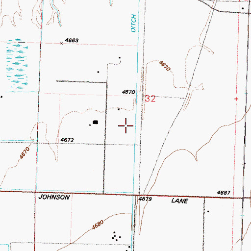 Topographic Map of Heyburn Ditch, NV