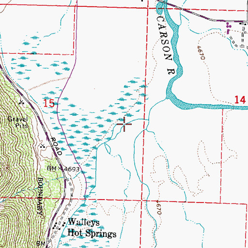 Topographic Map of Home Slough, NV