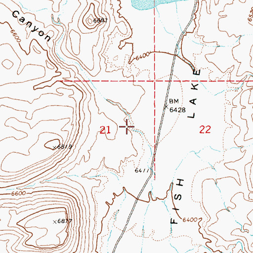 Topographic Map of Horse Canyon, NV