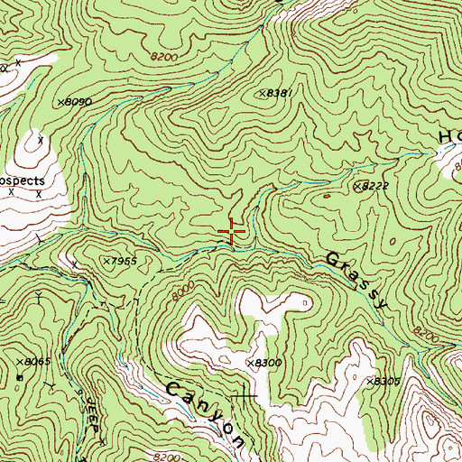 Topographic Map of Horsethief Canyon, NV