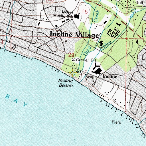 Topographic Map of Incline Guard Station, NV
