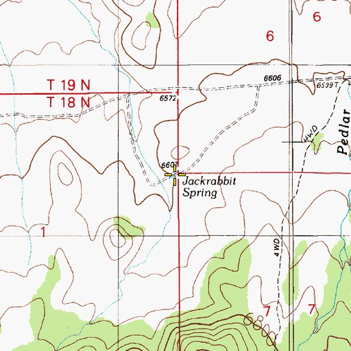 Topographic Map of Jackrabbit Spring, NV
